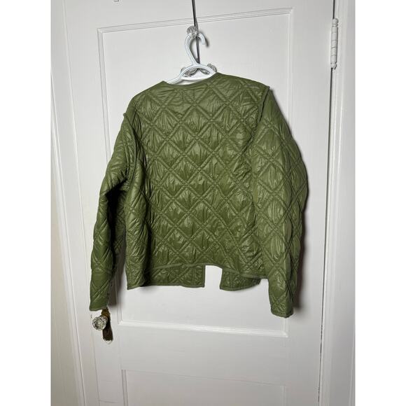 Time & Tru Quilted Lightweight Olive Green Cottagecore Fall Jacket Women’s XL - Picture 5 of 6